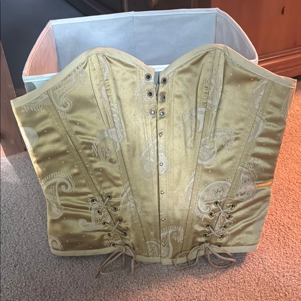 Gold Paisley Corset Top